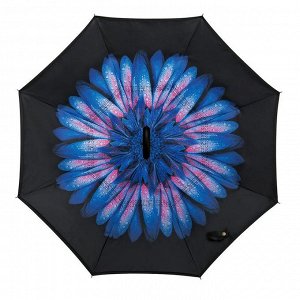 Зонт наоборот "Синий цветок"