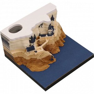 3D Блок бумаги для заметок Замок Хогвартс (Гарри Поттер), 100 листов 90*90 мм