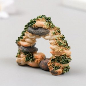 Фигурка для флорариума полистоун "Каменная арка" 5,5х2,2х5 см