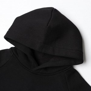 Костюм детский с начёсом (толстовка, брюки) KAFTAN "Basic line" 36 (134-140), чёрный