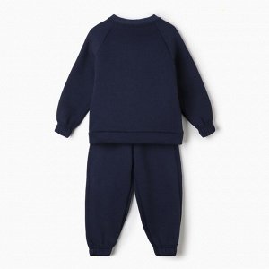 Костюм детский с начёсом (джемпер, брюки) KAFTAN Basic line 38 (146-152 см), синий