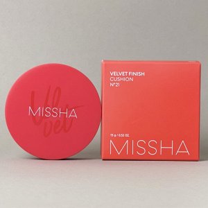 Missha Кушон тональный с матовым финишем Velvet Finish Cushion SPF50+ PA+++ № 21 (светлый беж) 15 г