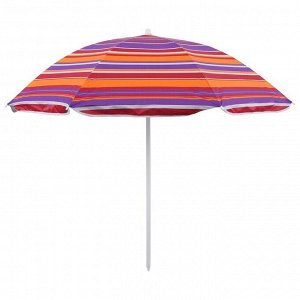 Зонт пляжный «Модерн» с механизмом наклона, серебряным покрытием, d=180 cм, h=195 см, цвета мик