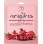 Тканевая маска, д/лица с экстракт граната/Pomegranate Mask, 1 Day, Ю.Корея, 27 г