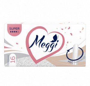 Тампоны гигиенические Meggi SUPER 16 штук, Болгария