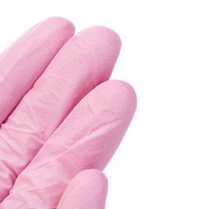 NitriMax Перчатки нитриловые неопудренные смотровые S, 100 шт., розовый