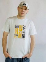 22241 Футболка мужская белый FASTER