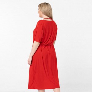 Платье, текстиль, красный, Красный