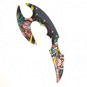 Сувенирное оружие нож-керамбит «Обезьяна», с защитой пальцев, длина 22 см