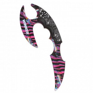 Сувенирное оружие нож-керамбит «Тигр», с защитой пальцев, длина 22 см