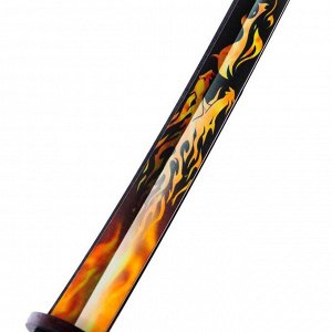 Сувенирное деревянное оружие «Катана драгон с огнем», длина 65 см