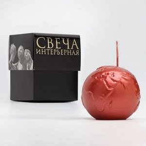 Свеча фигурная «Шар. Планета», 6x5.5 см, красный, в коробке