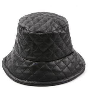 Шляпа "панама" стеганая, экокожа, 
 FABRETTI DZ9-2