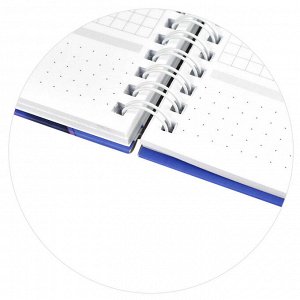 Записная книжка, формат А5, 80 листов, твёрдый переплёт на гребне, матовая ламинация, дизайнерский блок(клетка)