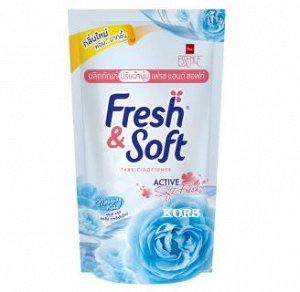LION "Essence Fresh & Soft" Кондиционер для белья  600мл "Blue Fresh" (Morning Kiss) (мяг.уп.) Таиланд