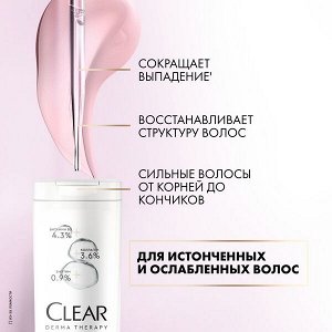 NEW ! Clear derma therapy шампунь против выпадения ЭНЕРГИЯ РОСТА 380 мл