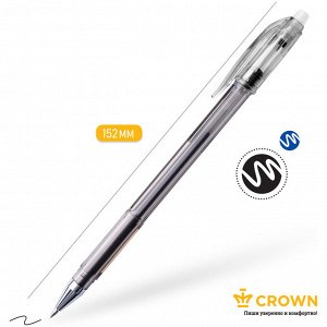 Ручка гелевая стираемая Crown "Erasable Jell" чёрная, 0,5мм