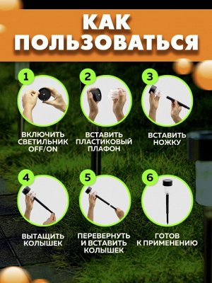 Садовый светильник на солнечной батарее Garden Light 1 шт.