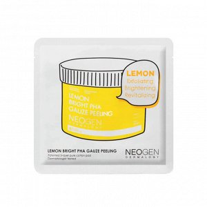 Очищающие пилинг-пэды с лимоном для сияния кожи Neogen Dermalogy Lemon Bright PHA Gauze Peeling