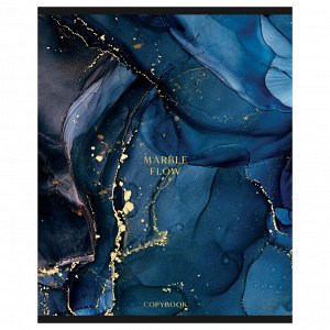 Тетрадь 48л., А5, клетка Greenwich Line ""Marble color"", матовая ламинация, тиснение фольгой, 70г/м2