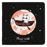 Записная книжка 170*170 мм 40л. на скрепке MESHU &quot;&quot;Magic world&quot;&quot;, soft-touch ламинация, тиснение фольг