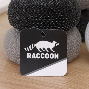 Губка для посуды Raccoon «Бублик», пластиковая, набор 5 шт 14(+-2) гр/шт, 9×9×4 см