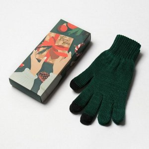Женские перчатки в подарочной коробке "Подарок" р.19