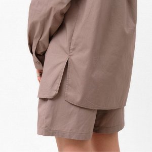 Костюм женский (рубашка, шорты) MIST Summer time 44, кофейный