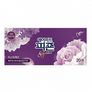 Кондиционер для белья "Rich Perfume Dryer Sheet SIGNATURE" - аромат «Тайны дождя» (салфетки-кондиционер для сушки белья в сушильной машине) 20 листов / 20