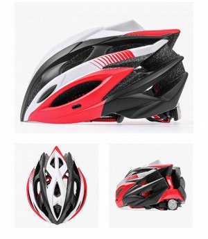 Велосипедный шлем KINGBIKEA D015-1 (Белый-Красный)