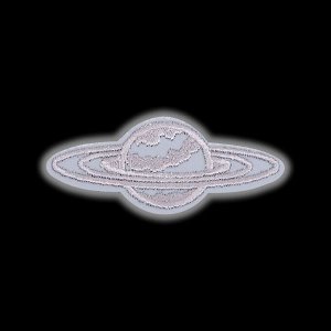 Светоотражающая термонаклейка «Сатурн», 3 x 7 см, цвет серый