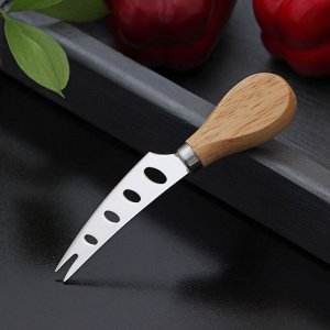 Нож для сыра Доляна «Ломоть», ручка из гевеи, 13,9?3 см