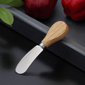 Нож для сыра Доляна «Ломоть», ручка из гевеи, 12,3x3 см