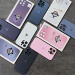 Чехол iPhone 14 Pro Max AG-Glass MagSafe, с яблоком, фиолетовый recommended