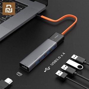 Type-C HUB Xiaomi Miwu 5-in-1 docking station USB3.0*4+HDMI черный (MWCMA02)