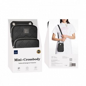 Чехол-сумка WIWu Mini-Crossbody Bag, с ремнем, 18.5x12x3.7cm (черный)