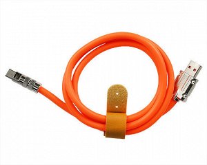 Кабель Type-C - USB 120Вт оранжевый, 1м