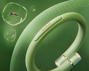 Браслет от комаров Qualitell Zero Plant Essential Oil mosquito repellent bracelet зеленый