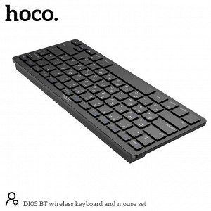 Компактная беспроводная клавиатура HOCO DI18 Bluetooth, черная, russian version