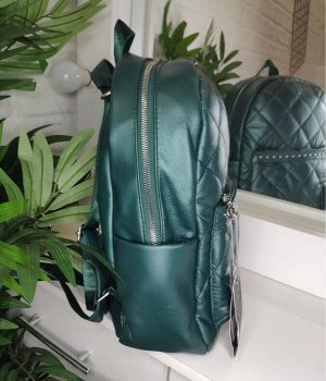 Рюкзак женский зеленый , Сумка-рюкзак женская , Рюкзак женский из эко-кожи