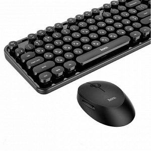 Компактная беспроводная клавиатура с мышкой HOCO DI25 Palladis Bluetooth, черная, russian version
