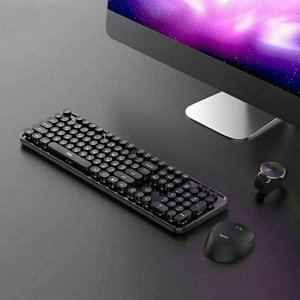 Компактная беспроводная клавиатура с мышкой HOCO DI25 Palladis Bluetooth, черная, russian version
