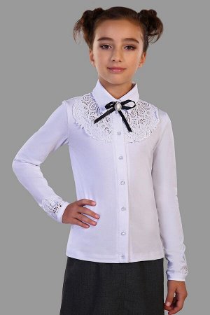 Блузка для девочки "Алиса" арт. 13167 (белый)