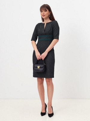 Платье футляр офисное в клетку, арт. 51605-6