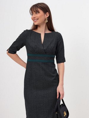 Платье футляр офисное в клетку, арт. 51605-6