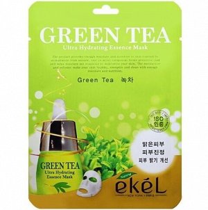 Ekel cosmetics Маска тканевая с зеленым чаем, 25 мл.