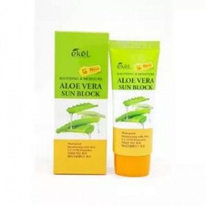 Ekel Солнцезащитный крем с экстрактом алоэ Soothing & Moisture Aloe Vera Sun Block SPF 50 PA+++