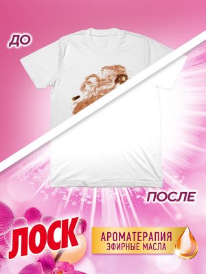 Средство для стирки ЛОСК Ароматерапия Орхидея и Масло Макадамии, стиральный порошок 2,7 кг (18 стирок)
