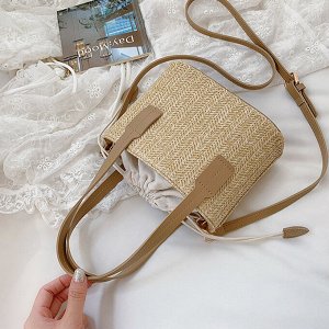 Женская сумка через плечо, плетеная, летняя сумка