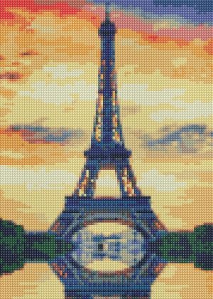 Алмазная мозаика KiKi  30*40, полная выкладка Париж на закате
